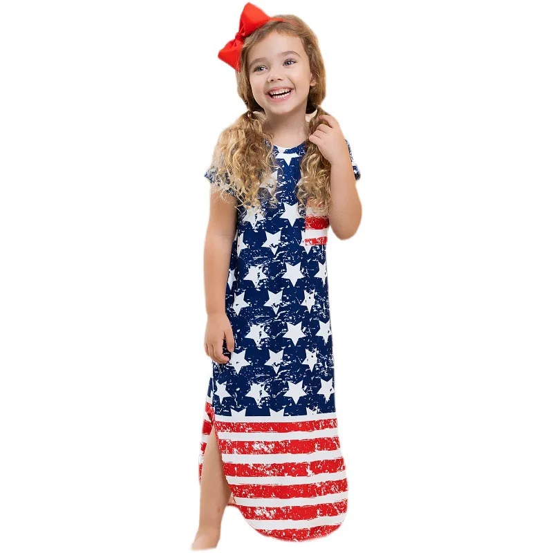 

Женское свободное платье с коротким рукавом, в полоску