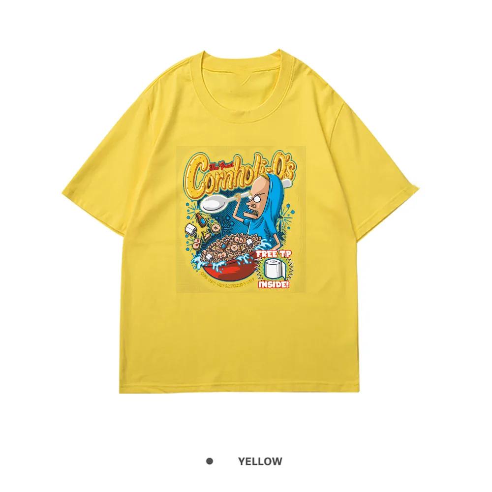 

Женская футболка с принтом Cornholio, свободные футболки большого размера, модная футболка высокого качества с аниме, хлопковые женские футболк...
