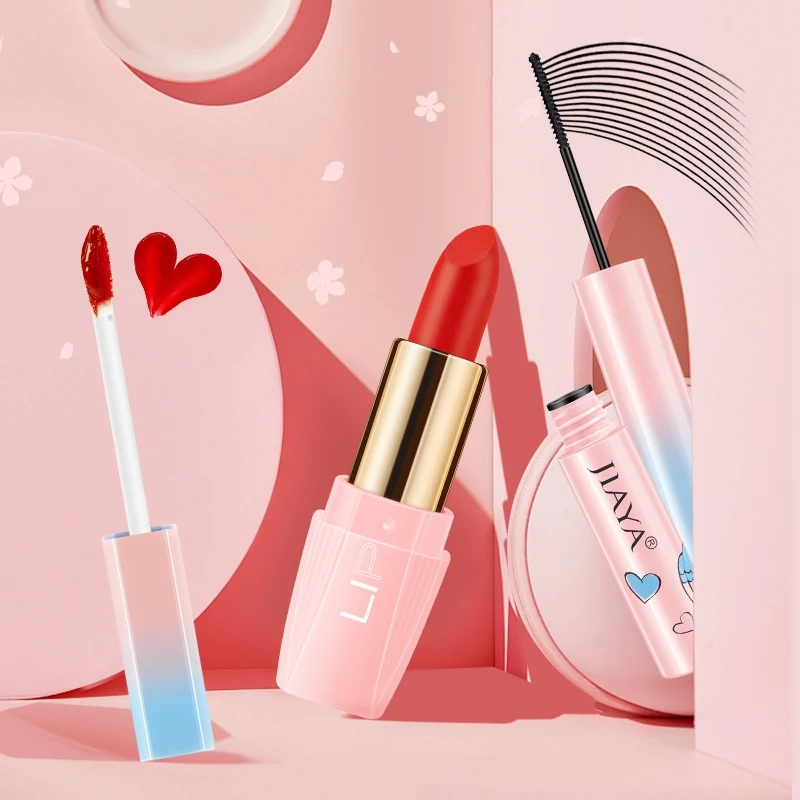 Набор для макияжа 3 шт./компл. неоновые Гламурная помада зеркальный светильник