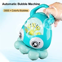 2021 new octopus music bubble blower automatic bubble machine party summer outdoor toy for kids gifts soap bubble maker toys