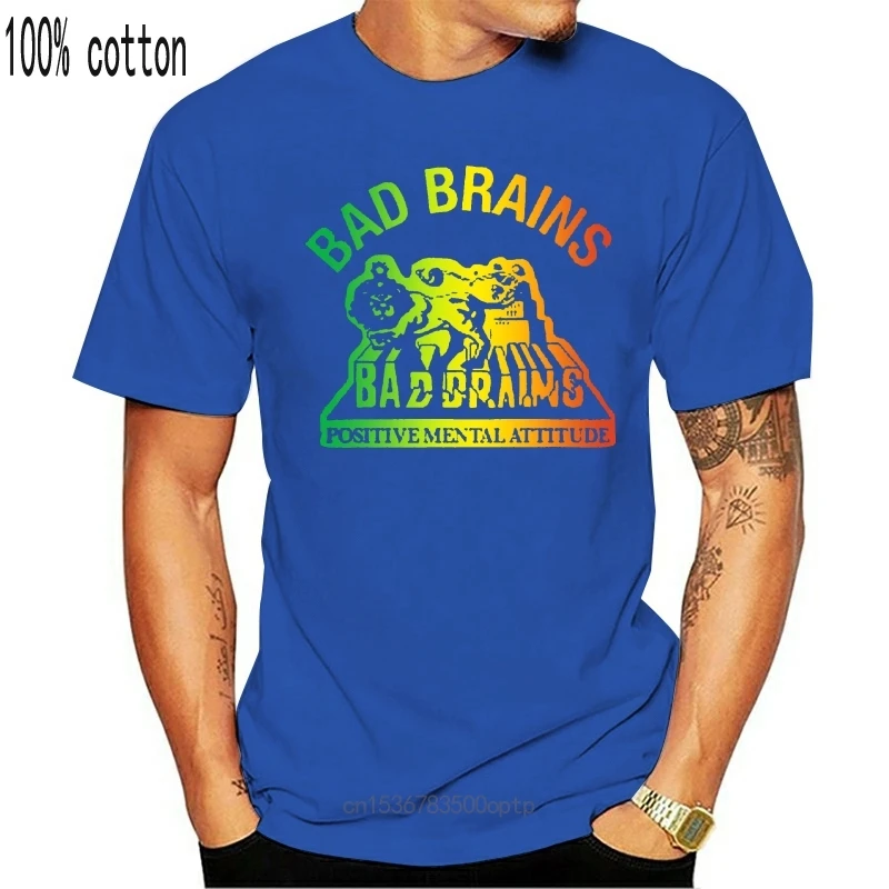 

Новинка, плохой мозг, положительное отношение мужчины, Черная Мужская футболка в стиле панк-группы