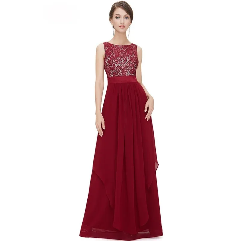 Robe De Soiree элегантное кружевное длинное вечернее платье трапециевидной формы без