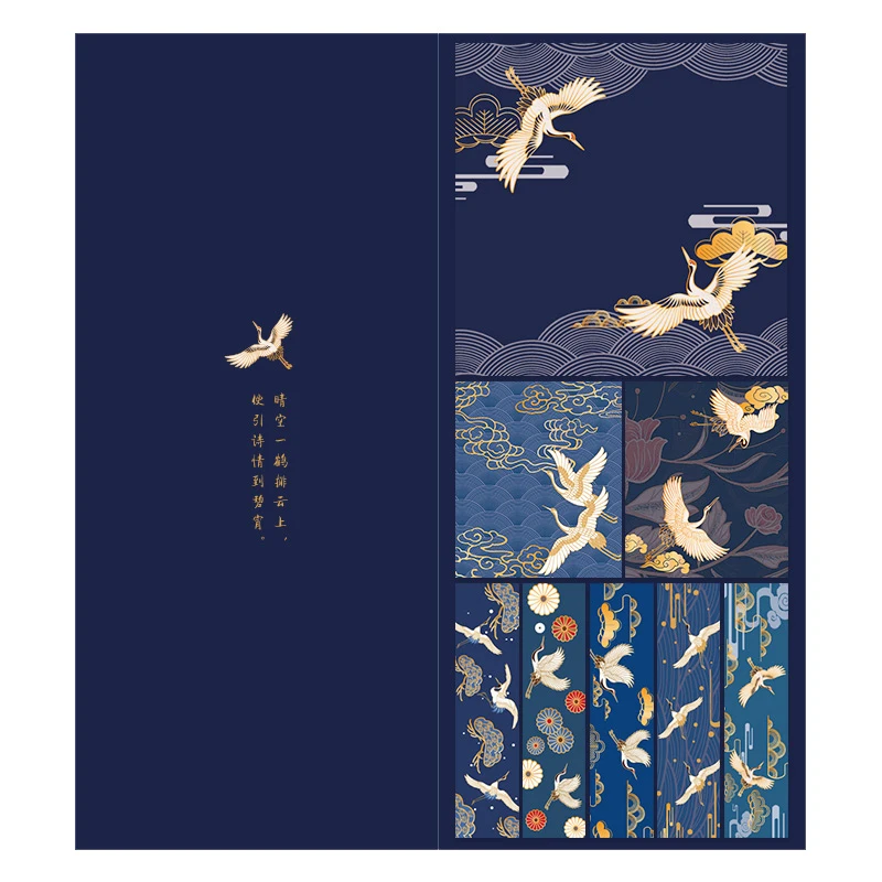 Блокнот в старинном стиле Alliance Crane золотистый липкий маленький блокнот набор