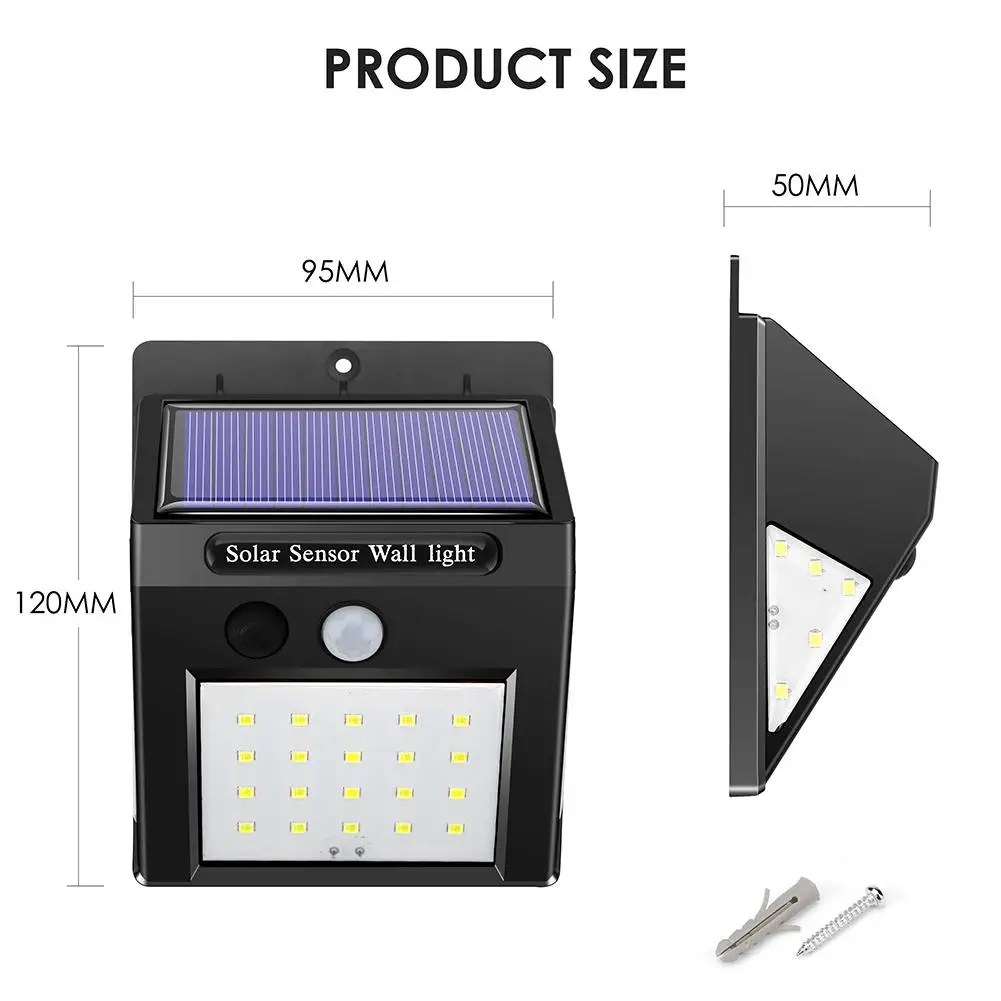 

6pcs Outdoor 40LED Solar Motion Sensor Wall Light Waterproof Garden Street Lamp Save Energy and Respect Environment