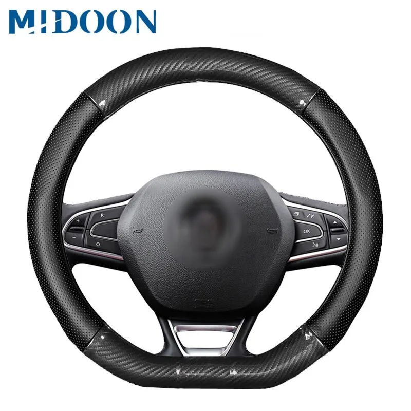 Кожаный чехол на руль MIDOON для Renault Clio Megane alдо Talisman Kadjar Kaptur Koleos Scenic Symbol Sandero Duster |
