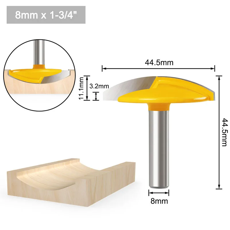1PC 1/4" 6mm 8mm 12mm 1/2" Shank Bowl Router Bit Door Knife Woodworking Cutter Bits For Wood | Инструменты