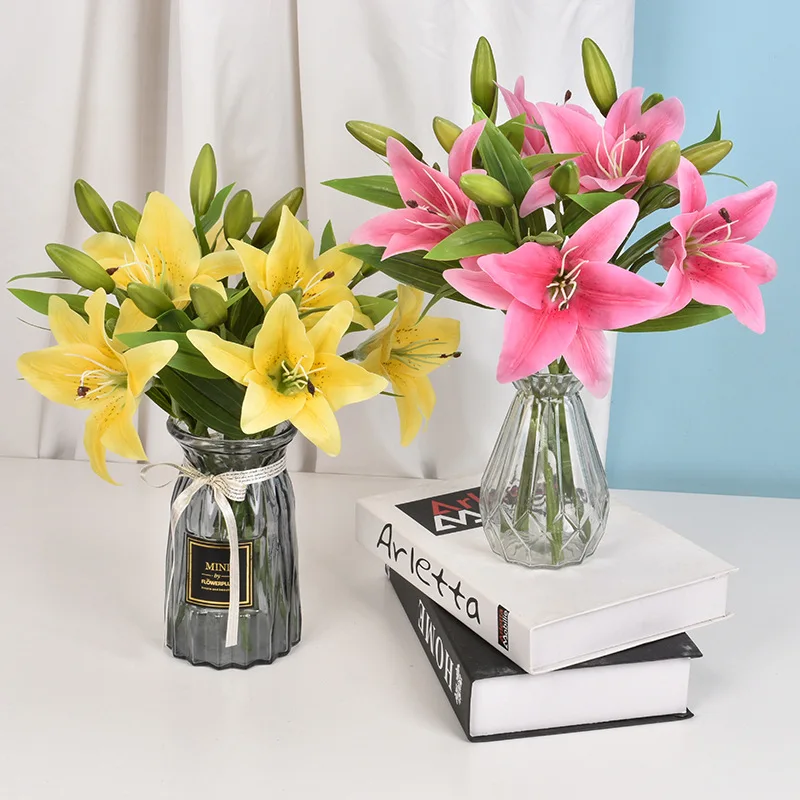 

Bionic Lily Simulation Flower Interior Decoration Desktop Decoration Flower Mother's Day Birthday For Mom