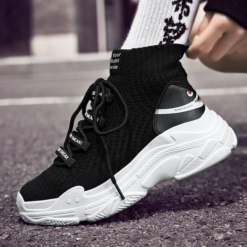 Ботильоны женские и мужские высокие мотоциклетные кроссовки с высоким берцем