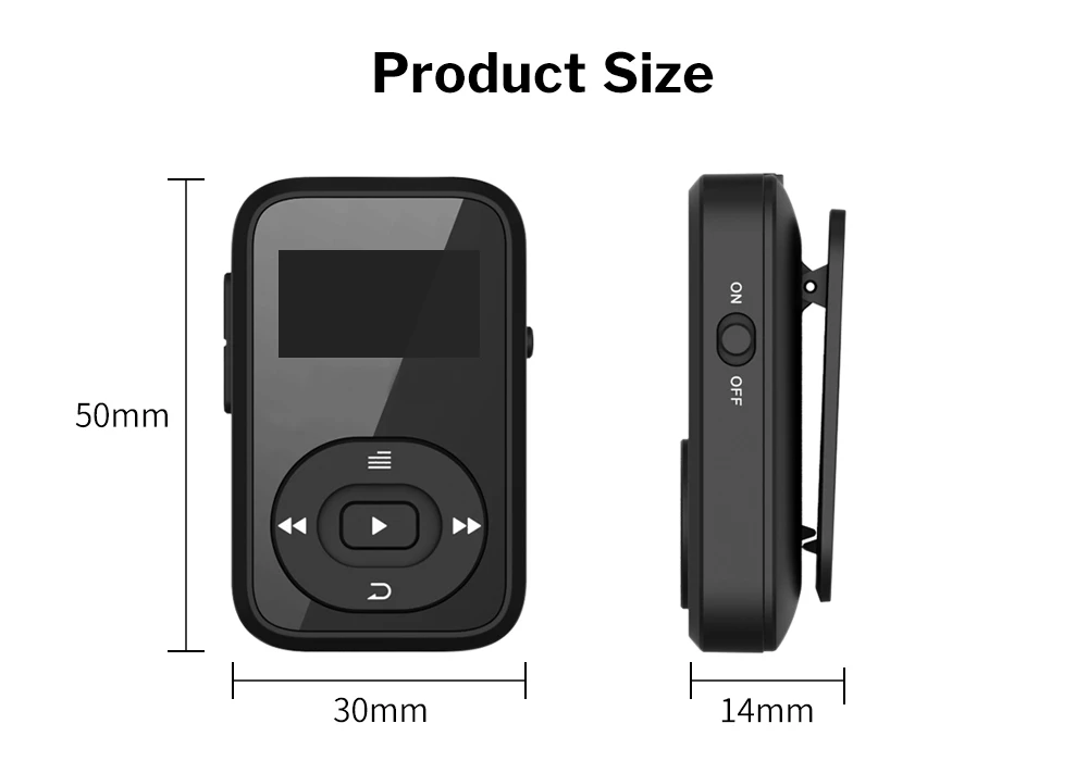 Deelife Спортивный MP3 плеер Bluetooth с зажимом, FM радио, повязка на руку, портативный мини MP 3, музыкальный плеер для бега, спортивный MP3-Player