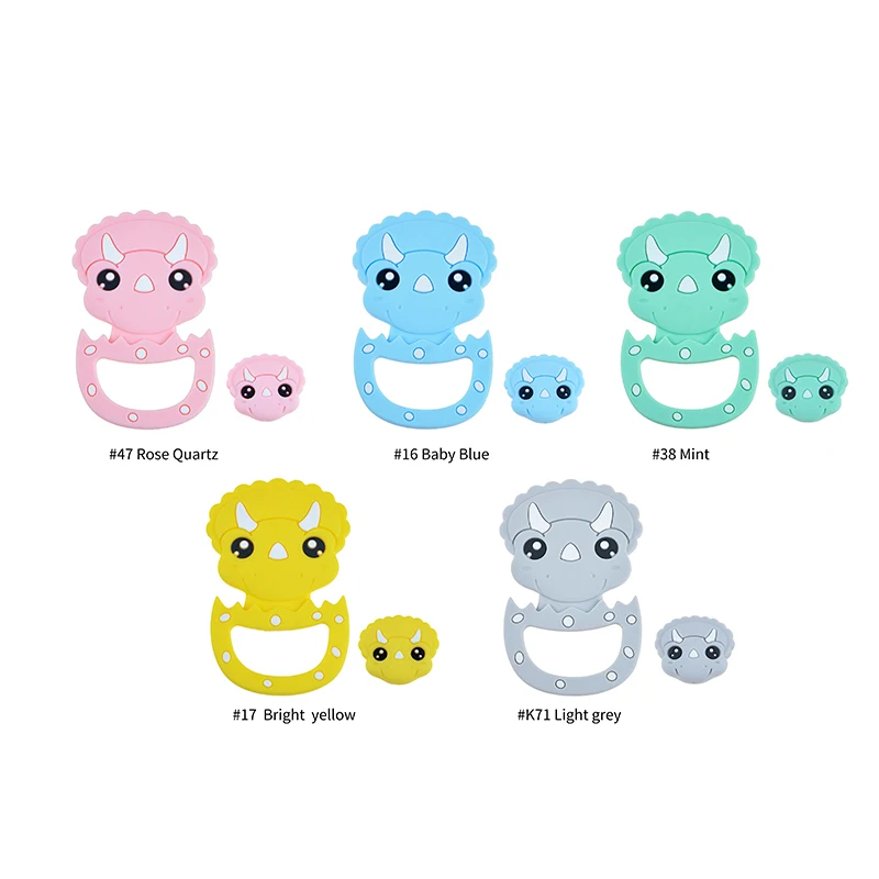 Kissteether-collar de unicornio para dentici&oacute;n, mordedor de silicona sin BPA, 20 unidades-1