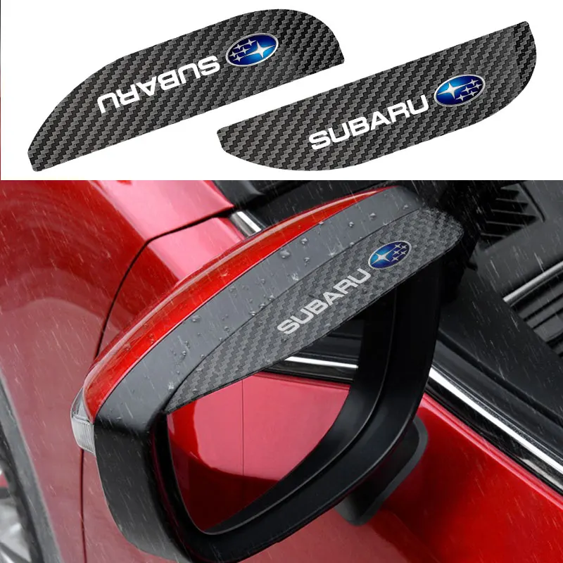 2 шт. автомобильные чехлы для зеркала заднего вида из углеродного волокна Subaru