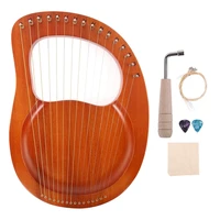 16 string lyre harp mahogany lyre harp with tuning wrench mini harp for kids and adults bbeginner music lovers best gift