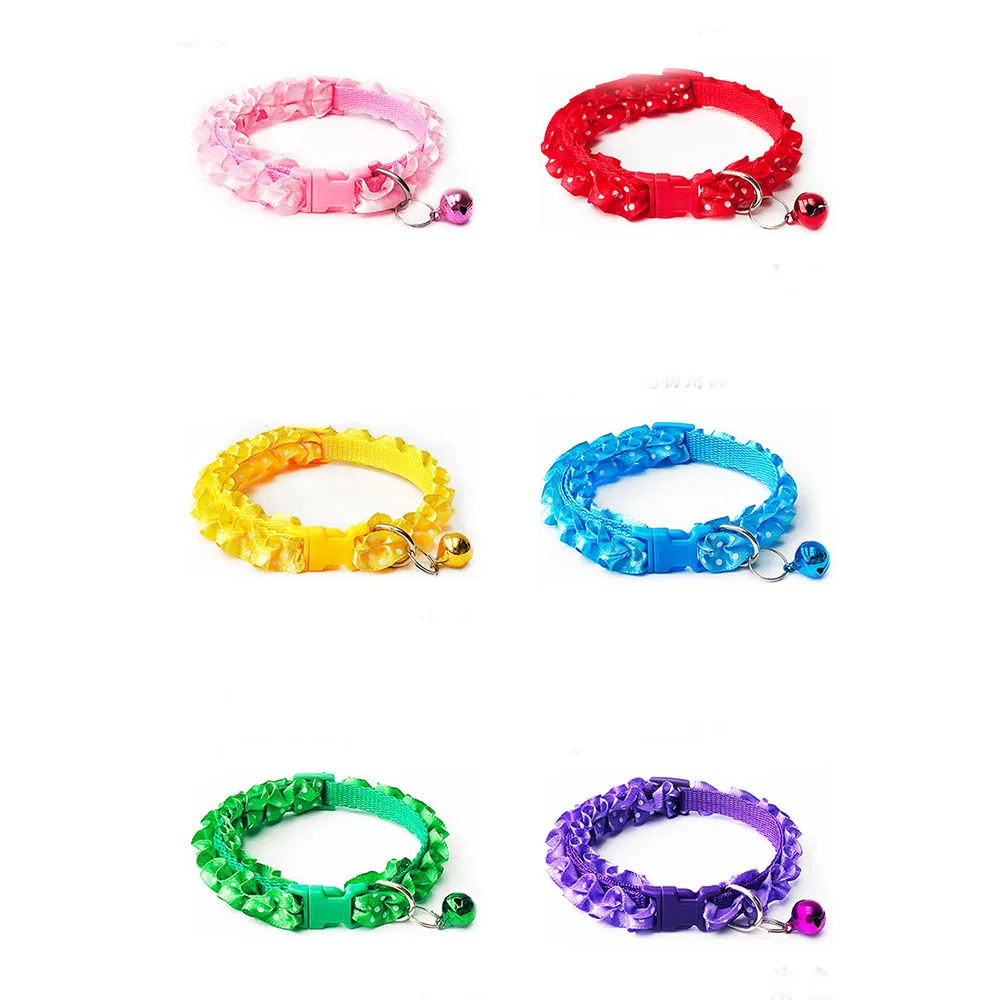 Ошейник для питомца кота с колокольчиком аварийное отсоединение модные