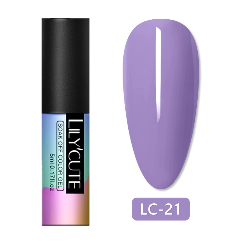 LILYCUTE Гель-лак для ногтей фиолетового красного цвета телесного Блестящий зимний