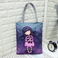famous designer women handbag high quality durable canvas shoulder bag fashion cartoon printing girls school bag shopping bag