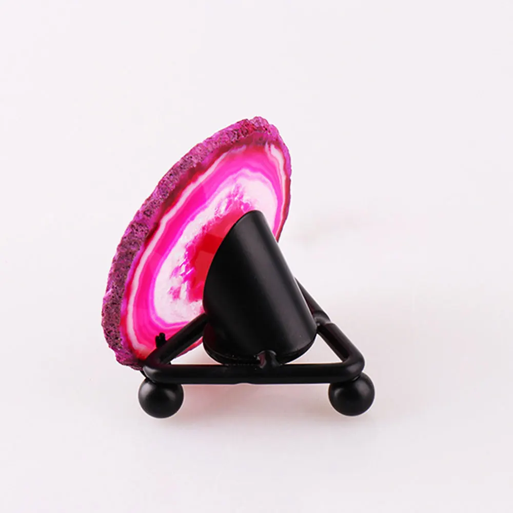 Ночной светильник с нарезкой из агата семь цветов минеральный камень геод друза