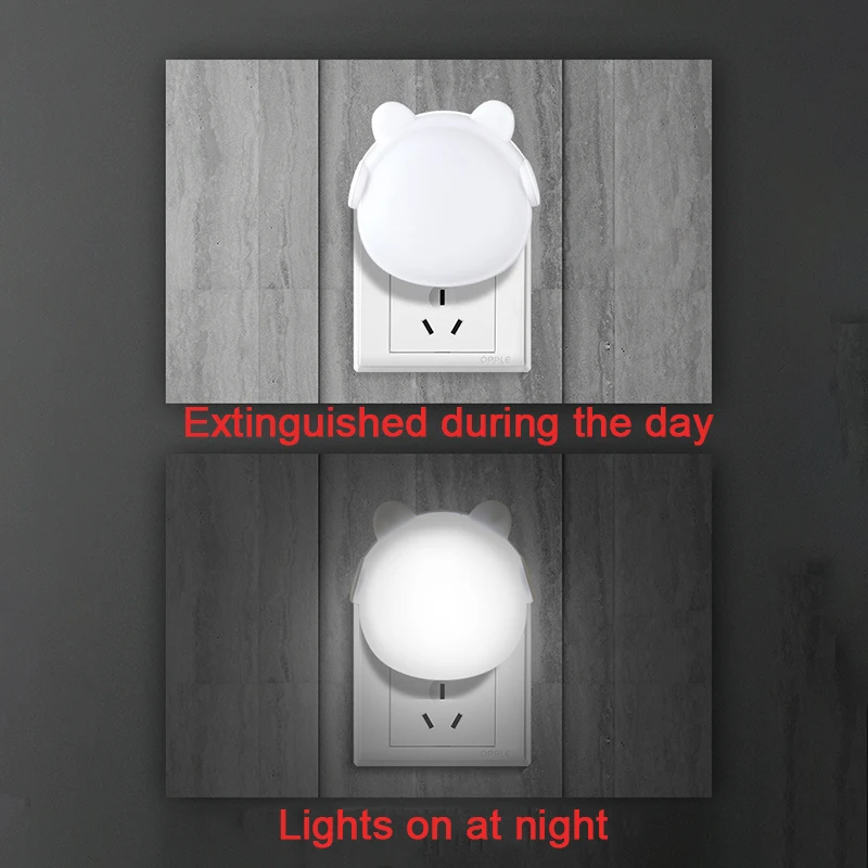 

LED Bedroom Sleep Bedside Light Night Feeding Plug In Energy Saving Night Light