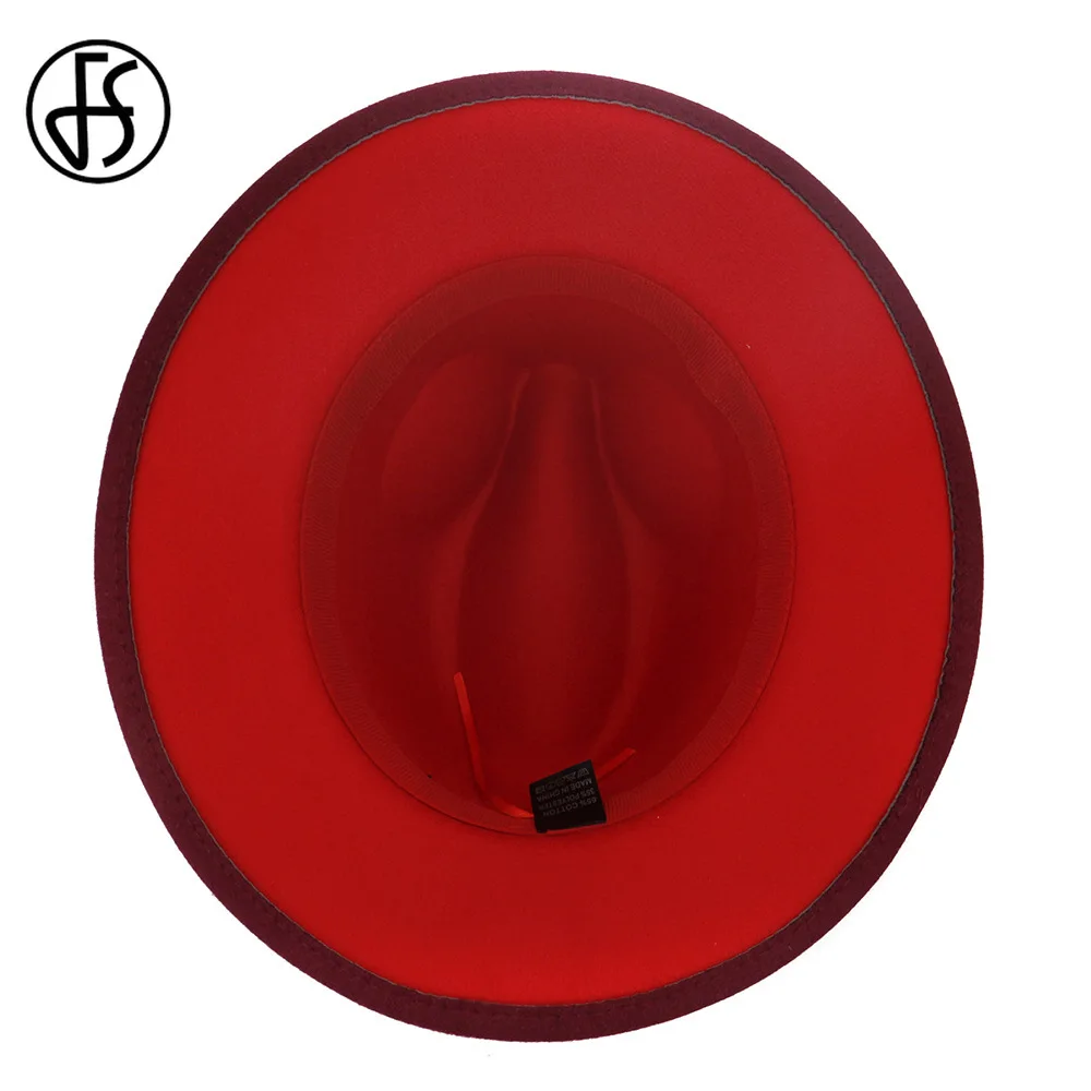 Кепка шерстяная Мужская FS красная с широкими полями на осень/зиму женские