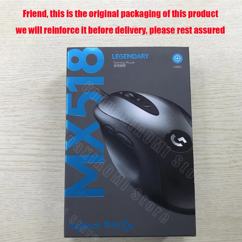 Logitech MX518 легендарная игровая мышь проводная с 16000 DPI HERO Sensor Legend Reborn для уровня