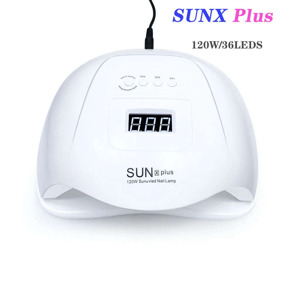 

Brand SUNXPlus 120W UV Lamp LED Lamp for Nail Dryer Fast Curing UV Gel Nail Polish With Auto Sensing LCD Display 10s/30s/60s/99s