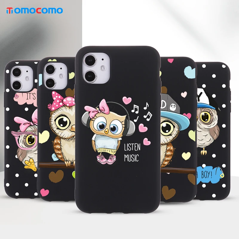 

For Xiaomi Mi Redmi Note 5 6 7 8 9 10 lite Pro Plus Baby Cute Owl Lover Cartoon Candy Silicone Phone Case Cover Capa Fundas