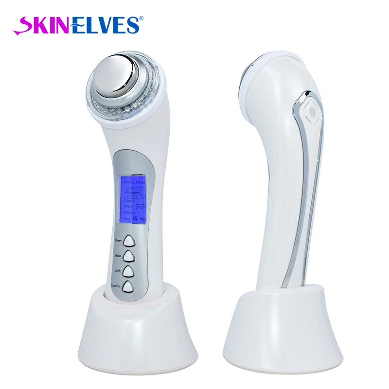 Goede Thuisgebruik Ultra Sonic Facial Machine 3 Mhz Ultra Sonic Gezicht Lift Schoonheid Apparaat Led Ultra Sonic Galvanische Massage