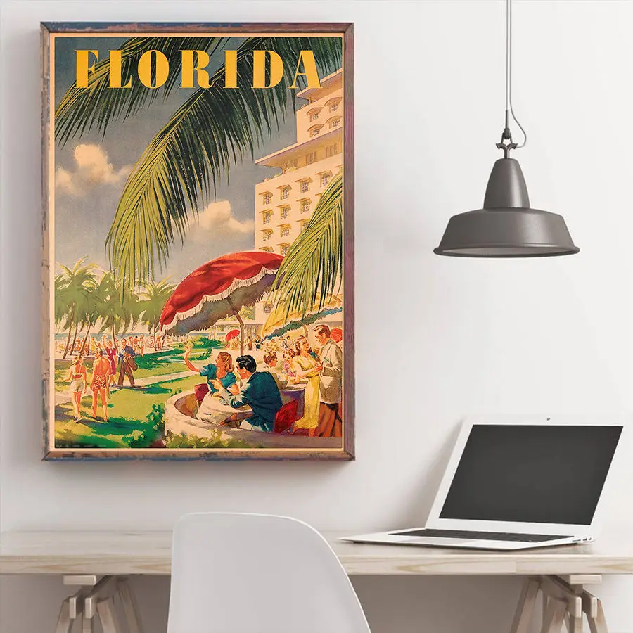 Винтажный постер в итальянском стиле с ручной росписью летняя Праздничная