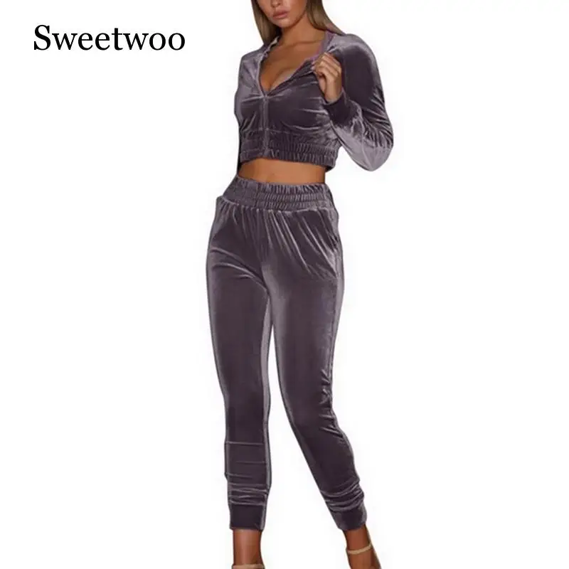 Женский атласный тренировочный костюм привлекательный укороченный топ на