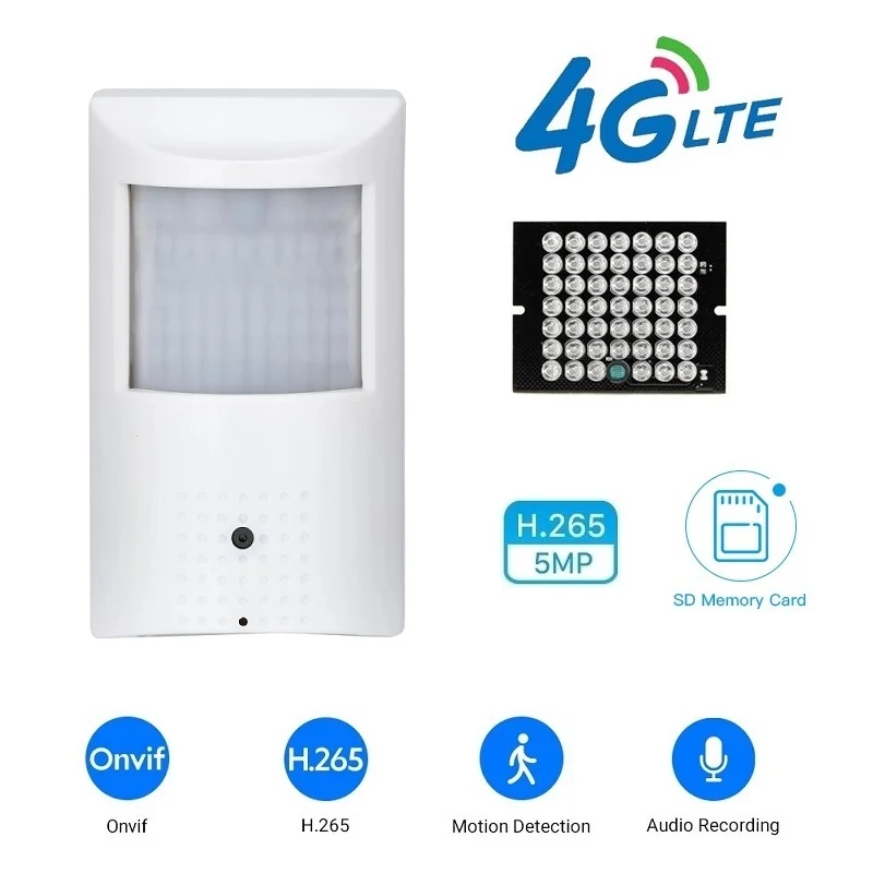 

Mini Security Indoor 1080P 5MP 4G LTE CCTV Camera Invisible Lens PIR Style TF Card 2-Way Audio Covert Surveillance Night Vision