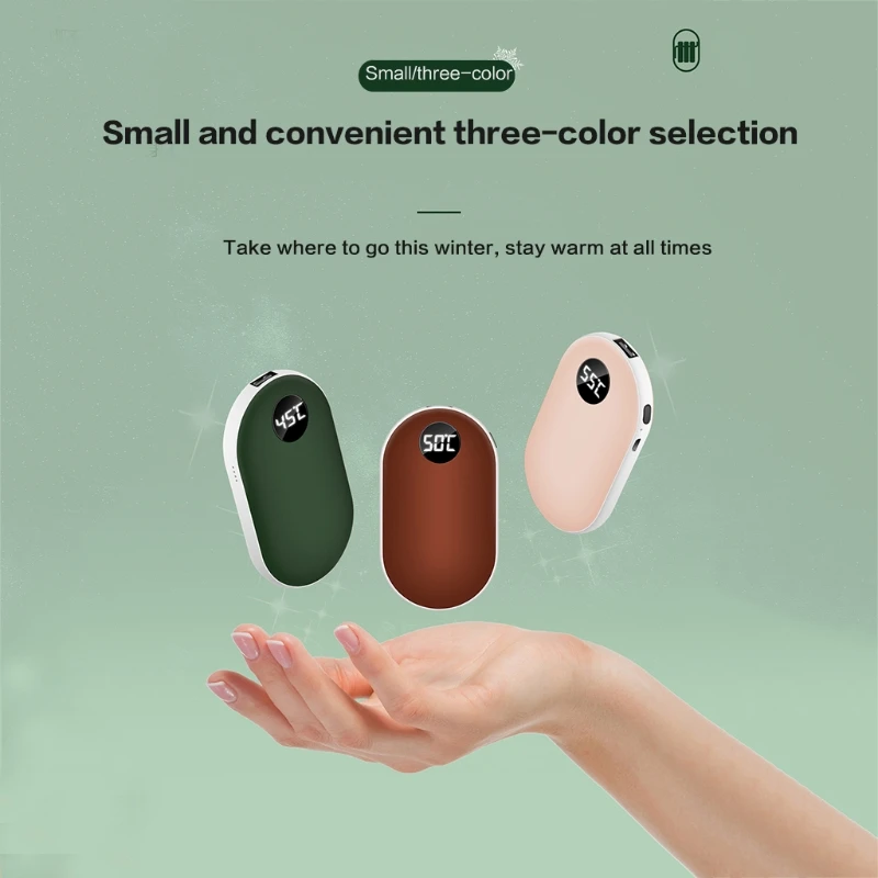 

Cute Portable Digital Display Two In One Hand Warmer Power Bank
