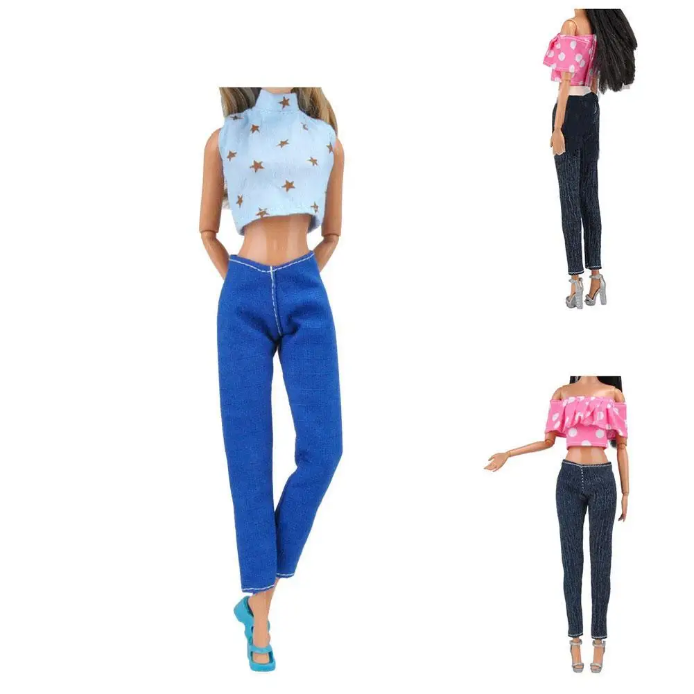 

Dolls Clothes Fashion Tops Pants Set Humanity Dolls Accessories Clothing T0N0
