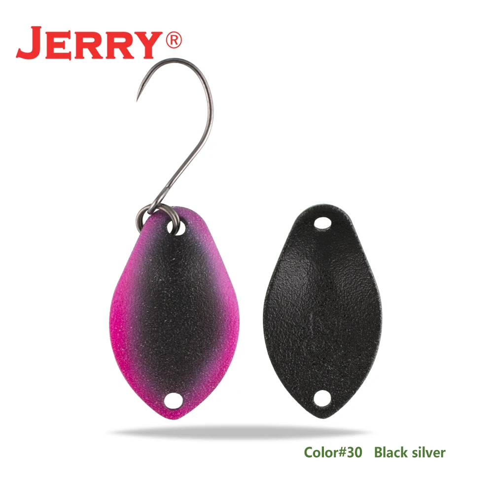 black silver Jerry 2 г 3 г микро форели ложки сверхлегкие латунные рыболовные ложки один крючок Пресноводные металлические приманки зона окуня для ловли щуки pesca - Цвет: black silver