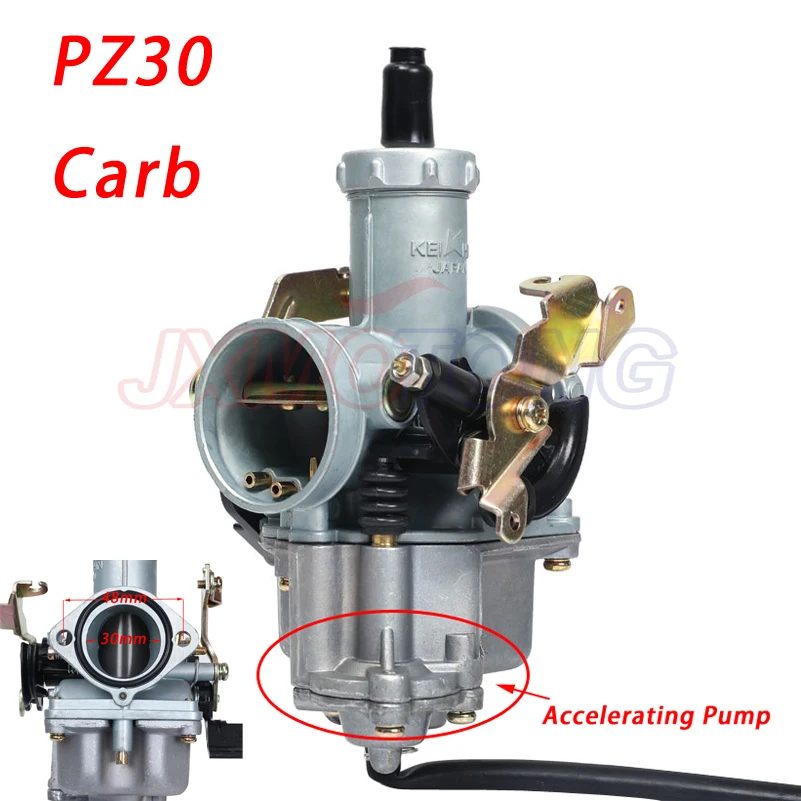 Карбюратор PZ30 30 мм с ускорительным насосом для 200Cc 250Cc Keihin ABM IRBIS TTR 250|Карбюратор| |