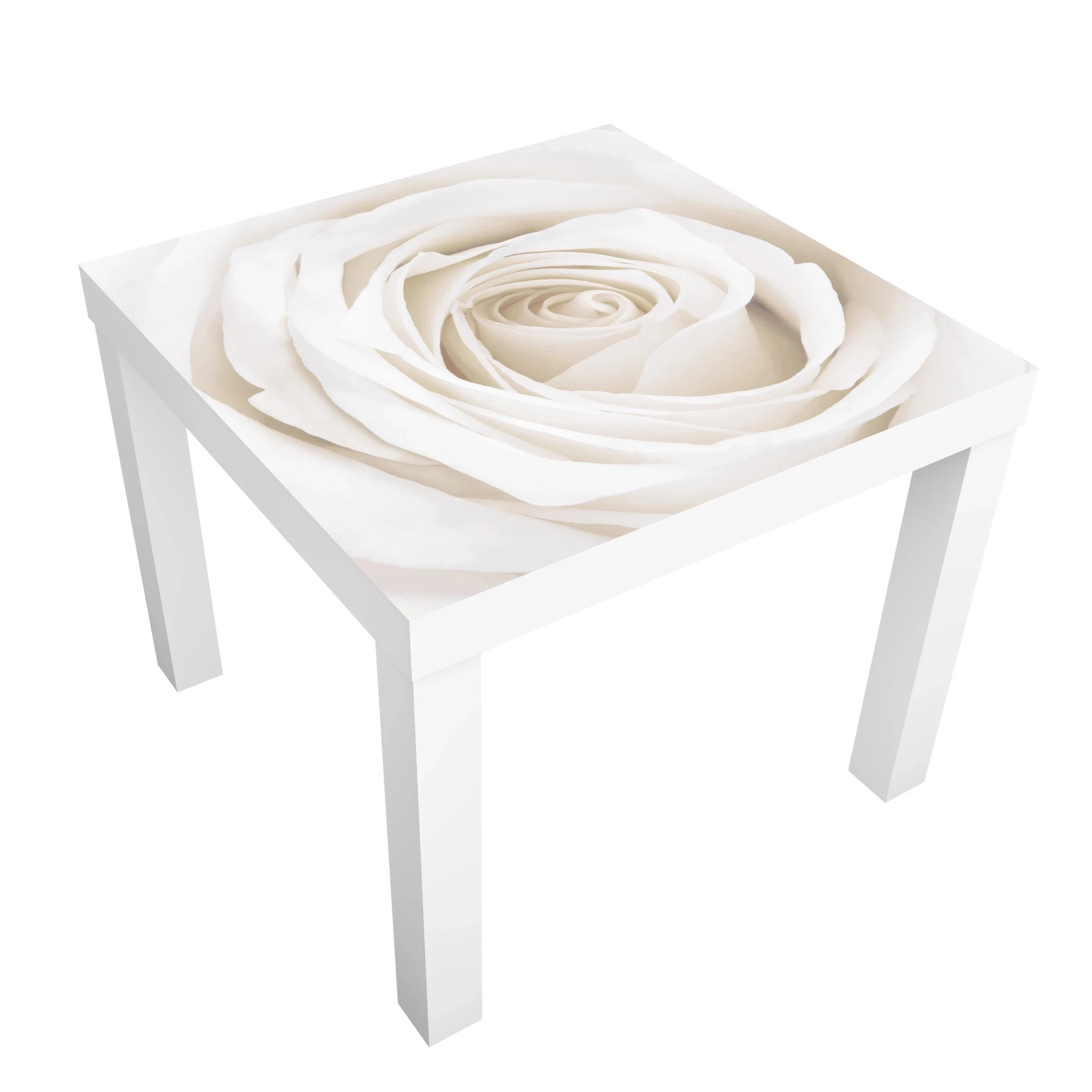 

Printing Self Adhesive White Rose Pictures Creative Table Decor Stickers Waterproof 3D Mural Renovation Decals For Living Room