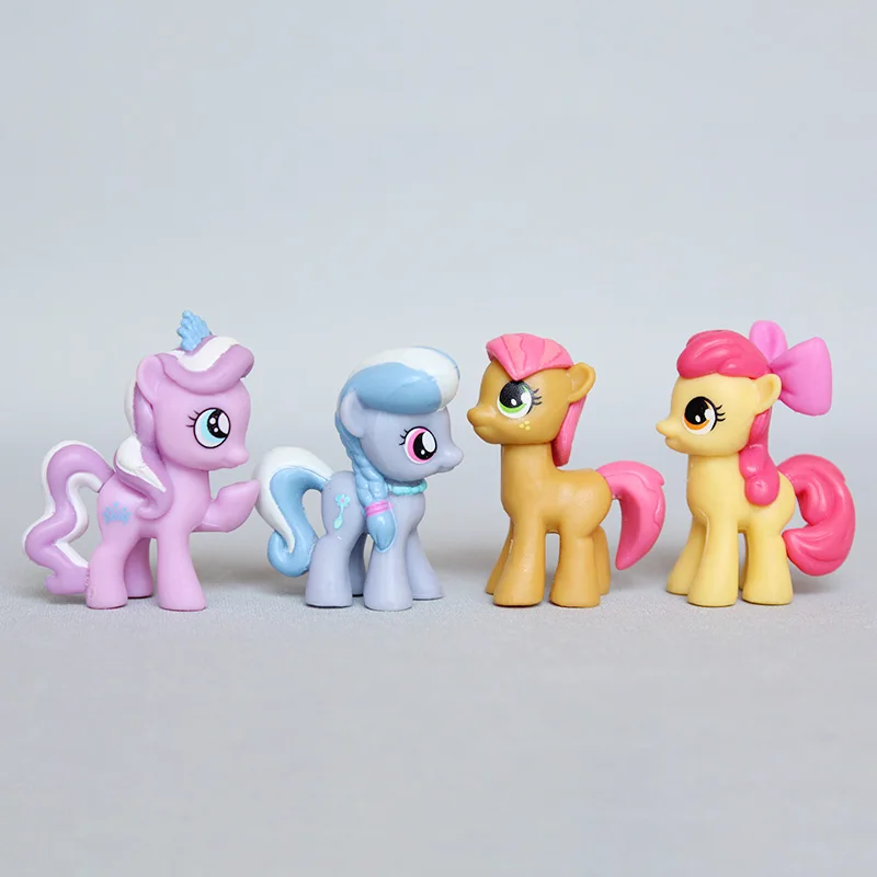 

My Little Pony Kawaii Princess Luna Pinkie Pie Rarity Rainbow Dash Doll Gifts Toy Model Anime Figures PVC Collect Ornaments