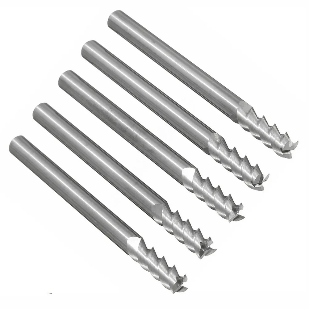 

5pcs 5MM X 50MM HRC45 3 Flute Solid Carbide End Mill CNC Milling Cutter Bit Tool End Mills Accessories
