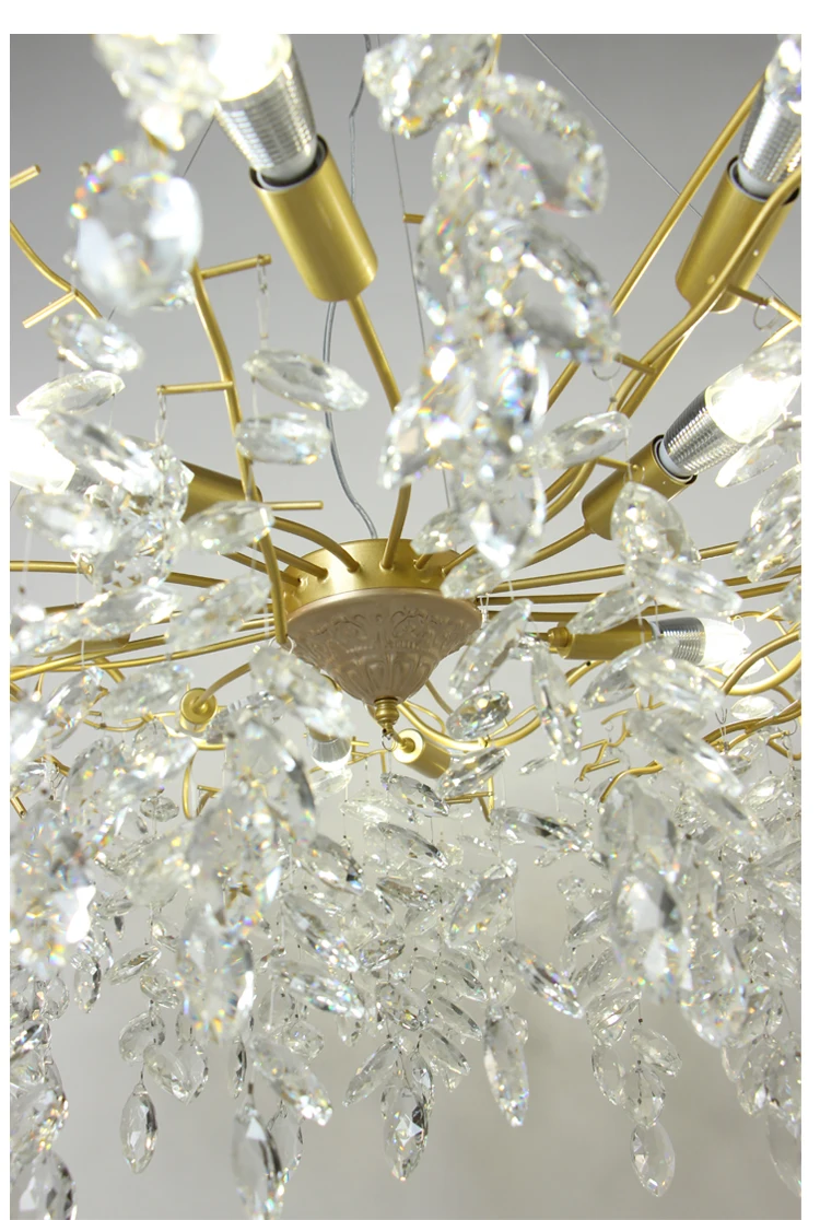 

American crystal living room lamp atmospheric creative light luxury European style simple bedroom dining room ceiling lamp