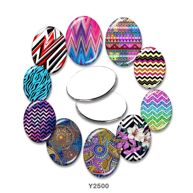 

Овальный стеклянный кабошон с рисунком 13x1 8 мм/18x2 5 мм/30x40 мм, фурнитура для изготовления с плоской задней поверхностью TRY2500