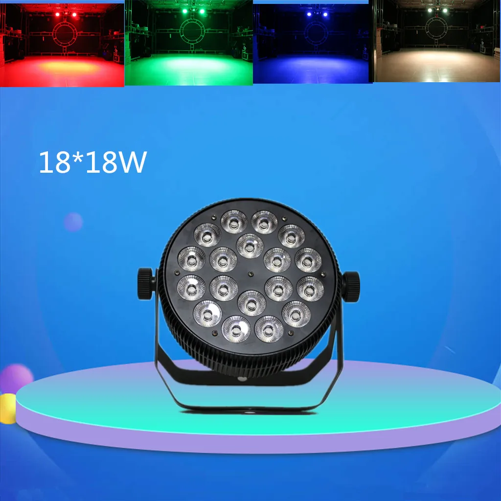 Светодиодный плоский светильник из алюминиевого сплава 18x12 Вт RGBWY + УФ DMX512