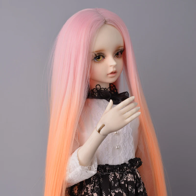 MUZIWIG 1/3 BJD кукла волос Градиент Цвет высокое Температура Длинные прямые парик для