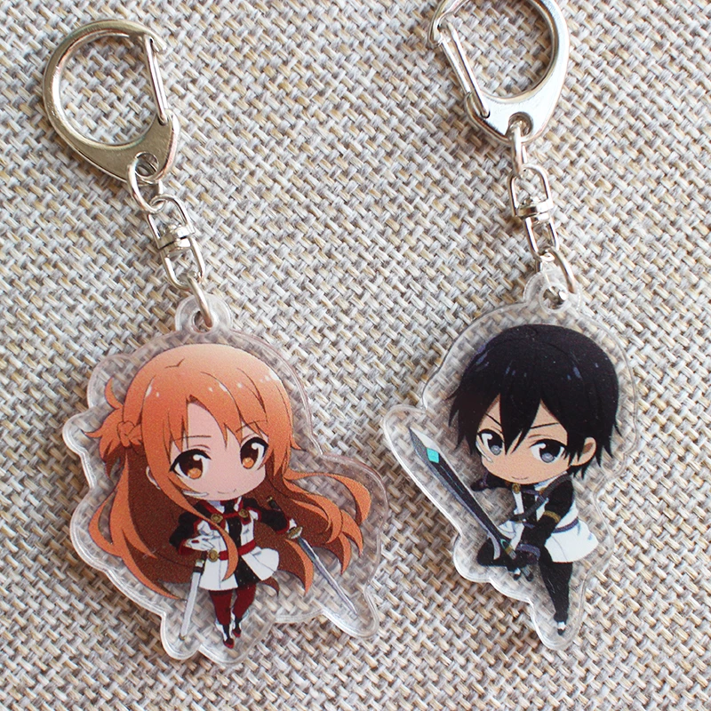 1 пара SAO Sword Art Online Аниме мультфильм Кирито Юки Асуна кулон брелок для косплея