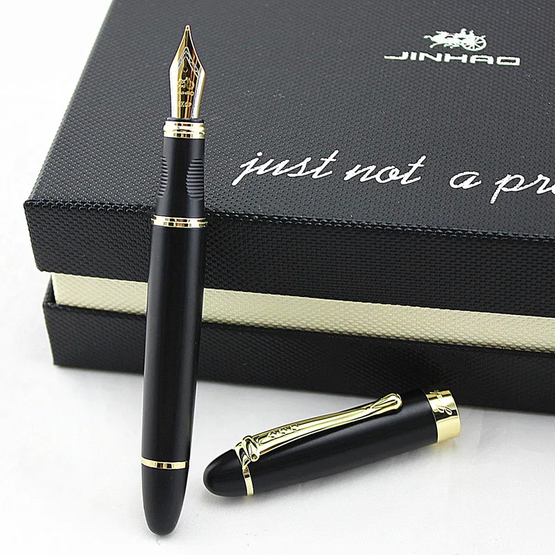 JINHAO X450 передовые перьевая ручка, покрытие из 18 к GP чернильная ручка NIB больше цветов на выбор упаковки с черной ручкой мешочек Горячая распродажа