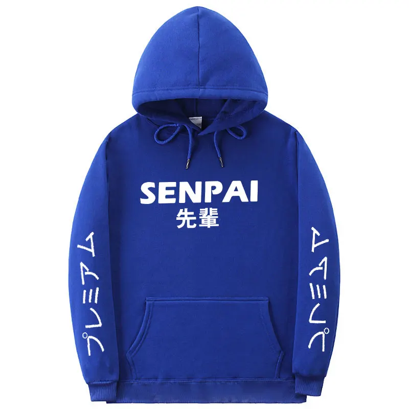 Blue MS431 Модная японская уличная одежда SENPAI, толстовка с капюшоном, несколько цветов, мужские и женские толстовки, пуловер, sudadera hombre - Цвет: Blue MS431
