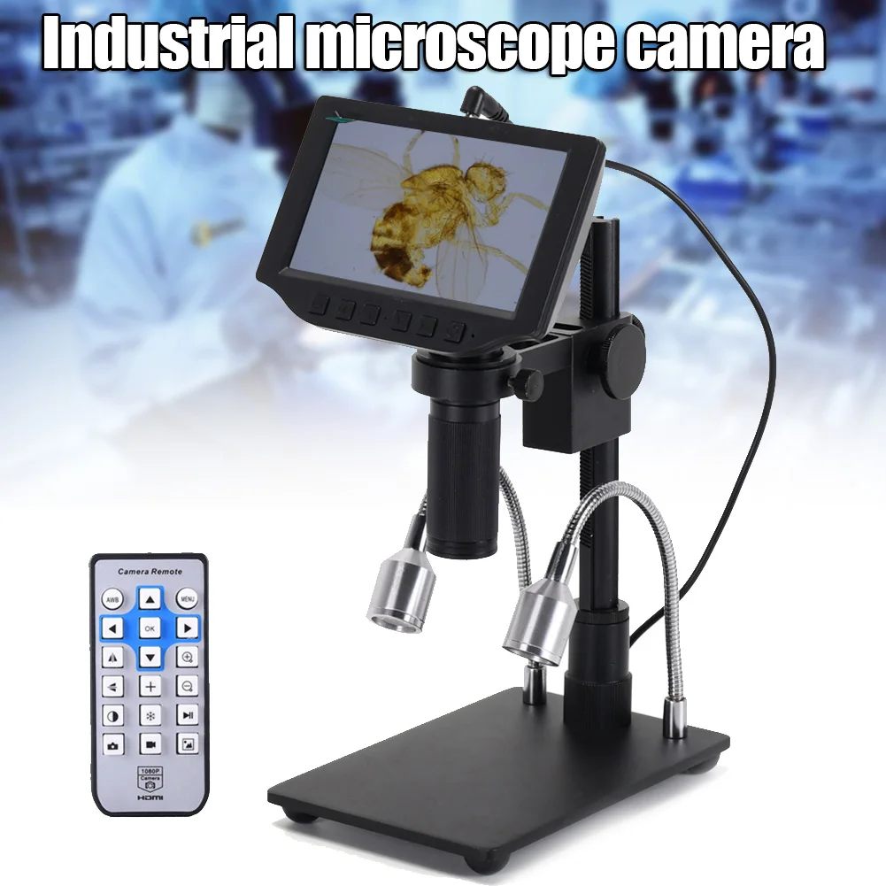 5 дюймовый экран 16MP HDMI USB цифровой промышленный микроскоп камера с 150X объективом