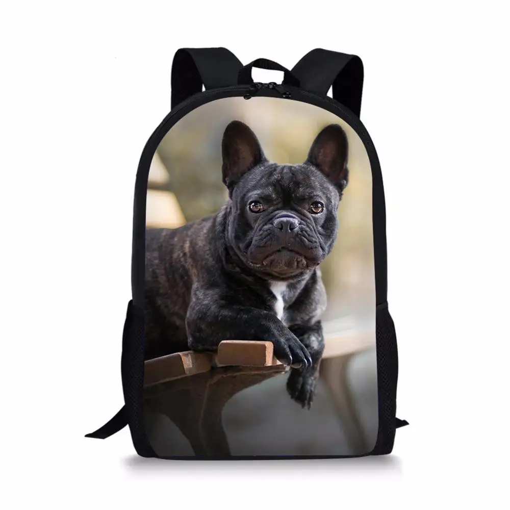 Fashion Kids School Bags Little Bulldogs Pattern Children Book Bag Travel Backpack Toddler Boys Girls School Backpack