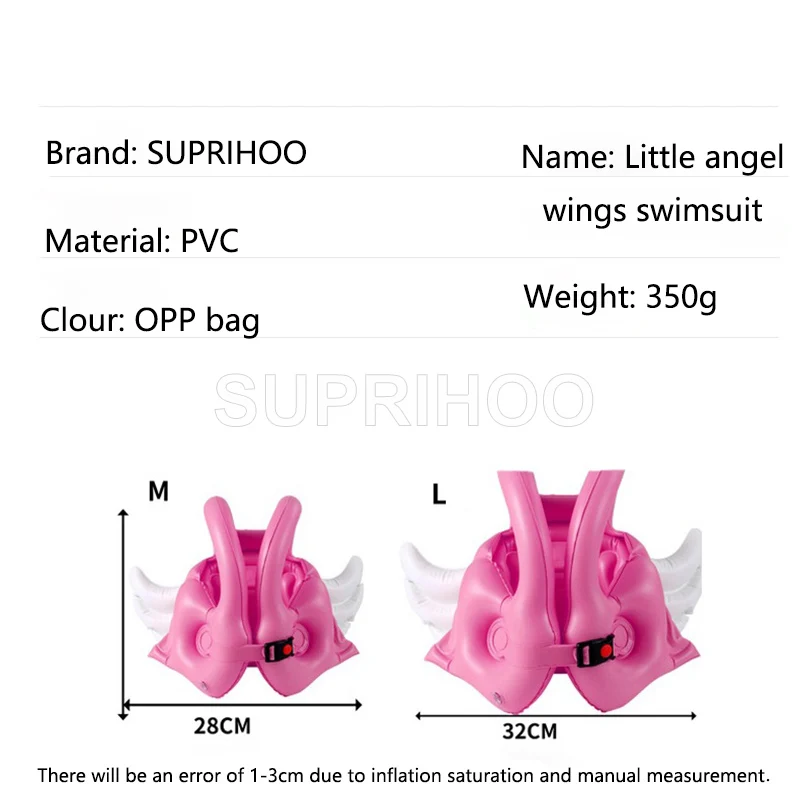 

SUPRIHOO Swim Ring Little Angel Wings Swim Ring Boys and Girls Universal Children's Buoyancy Vest Swimming Pool Accessories