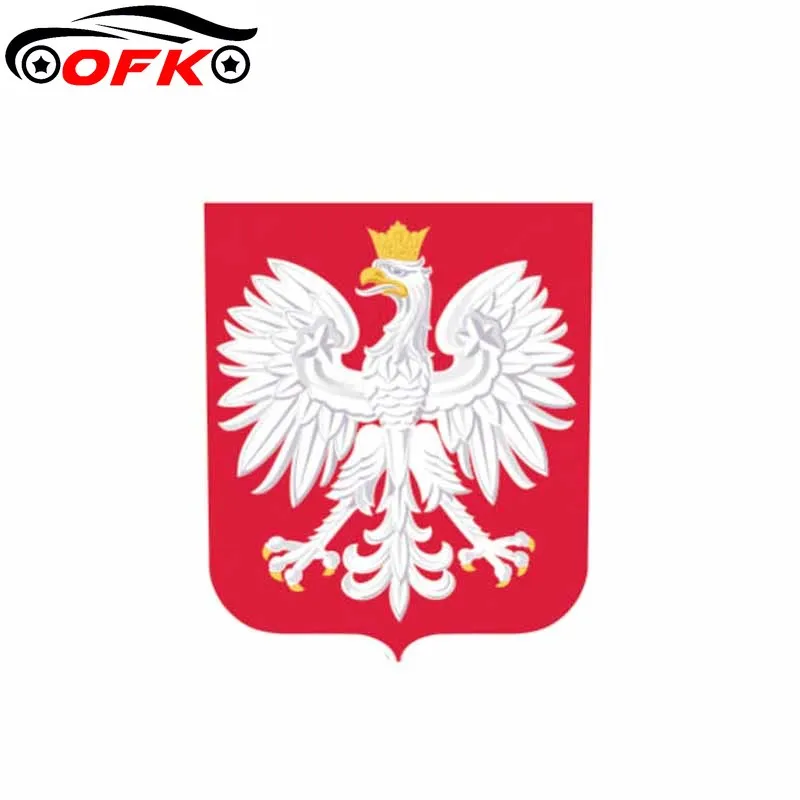 

Creative Flag Coat Of Arms Poland Car Sticker Decal 13CM*11.2CM