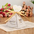 Треугольная мраморная коробка для конфет в виде пирамиды, свадебные сувениры и подарочные коробки, шоколадная коробка для детского праздника, товары для вечерние ринки