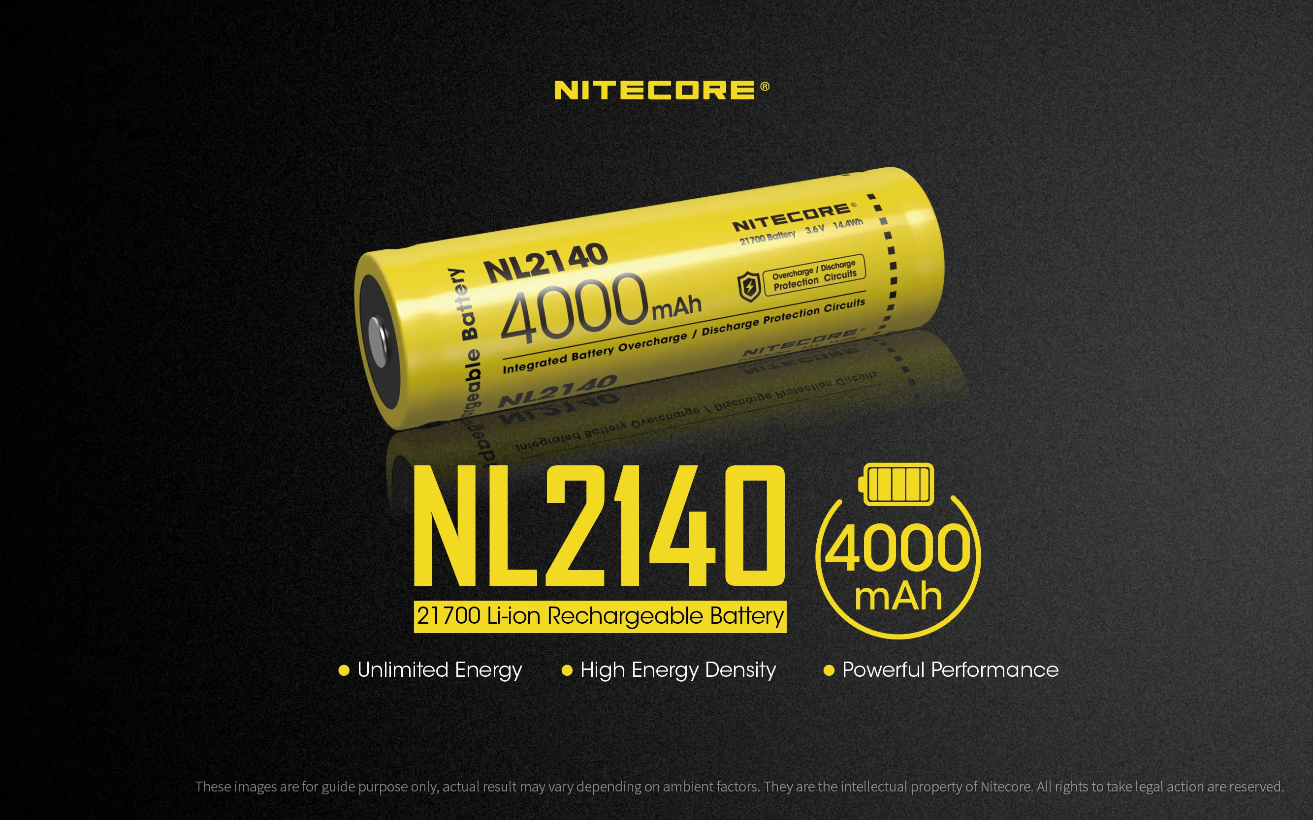NITECORE NL2150 NL2145 NL2140 3,6 V 21700 литий-ионная аккумуляторная батарея