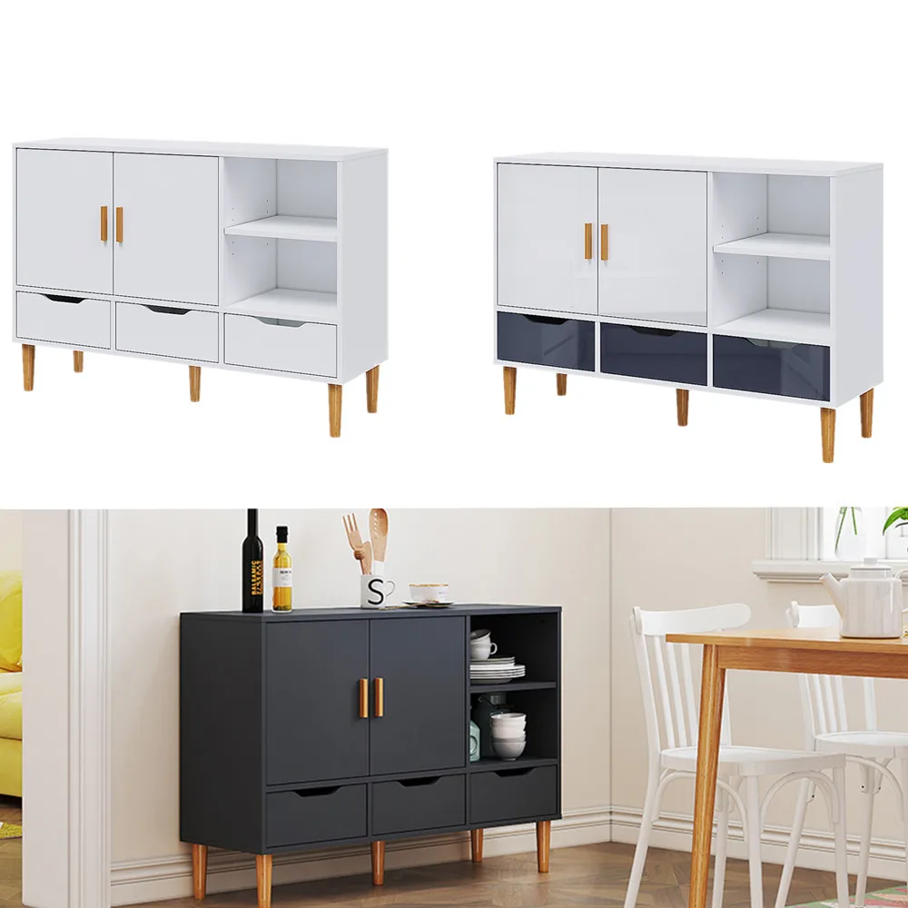 

Panana Modern Sideboard Cabinet, TV Unit,Kitchen Cupboard with 2 Doors Bedroom Chest of Drawers Bathroom Floor Storage Cabinet